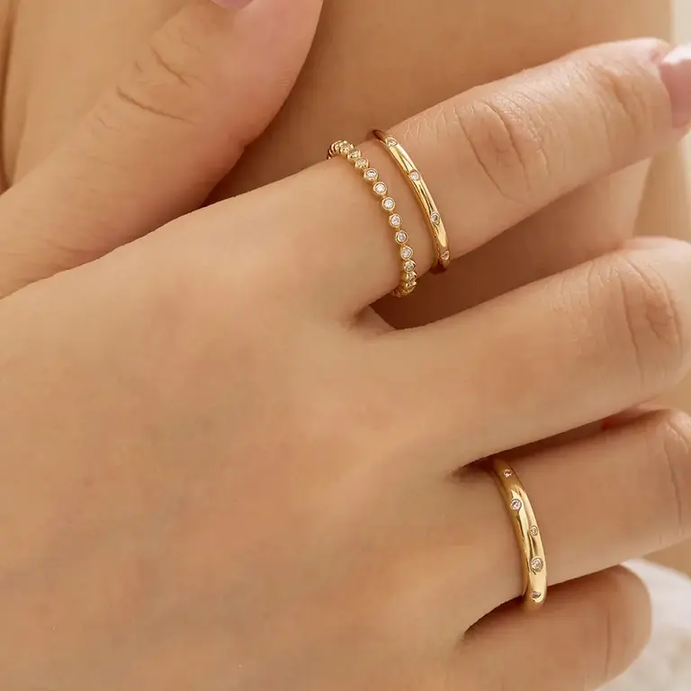 Aurelie Gi HOLLY | Jonc 14K Diamant Laboratoire