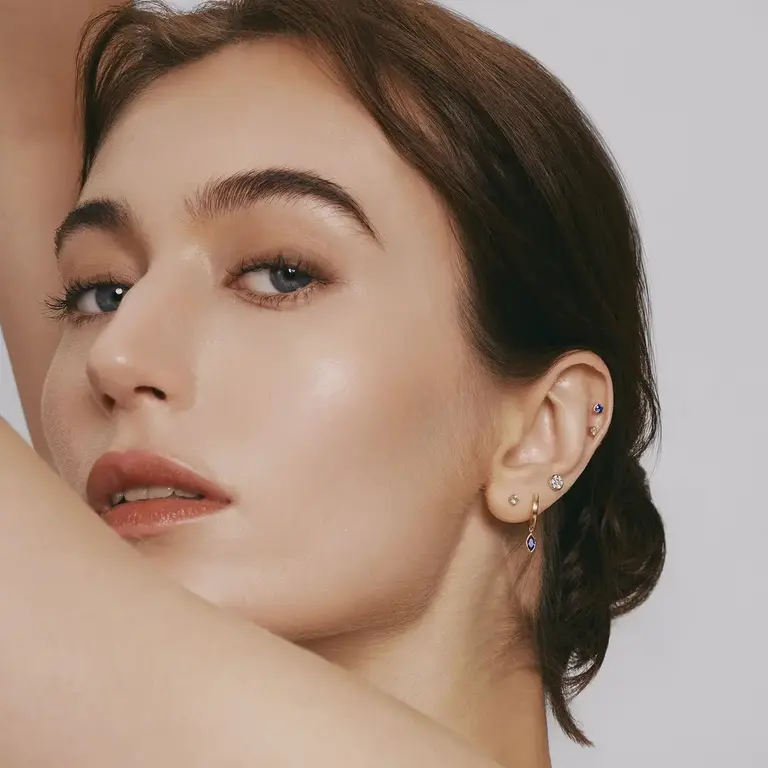 Aurelie Gi INDIGO | Boucle d'oreille (1) 14K Saphir