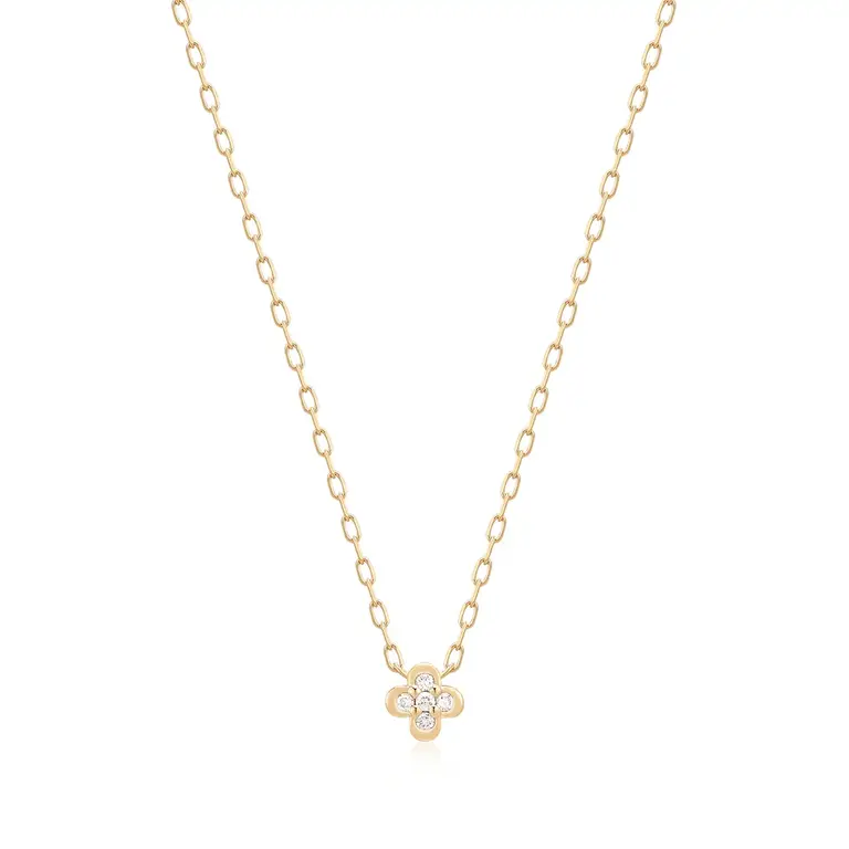 Aurelie Gi CARYS | Collier 14K Trèfle Diamant Laboratoire