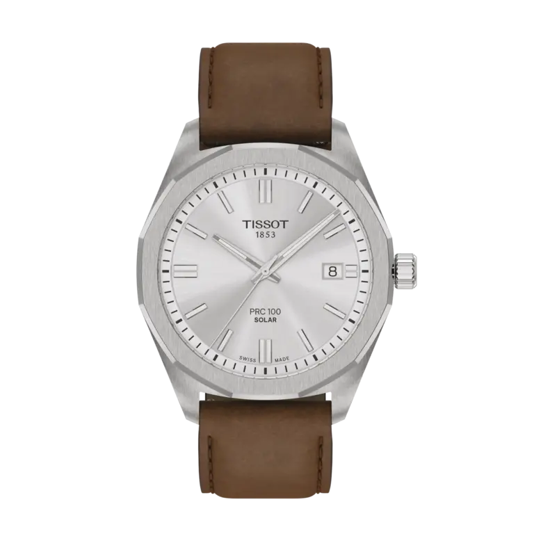 Tissot Montre Tissot PRC 100 Solaire Cuir Brun