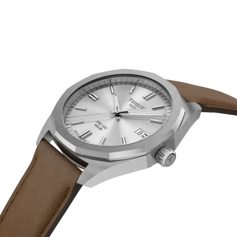 Tissot Montre Tissot PRC 100 Solaire Cuir Brun