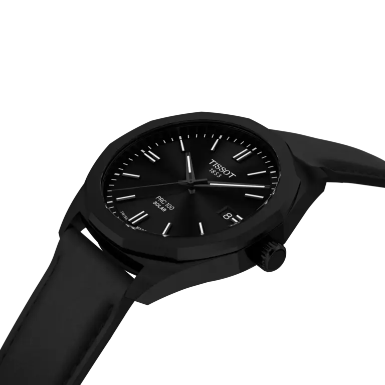 Tissot Montre Tissot PRC 100 Solaire Cuir Noir