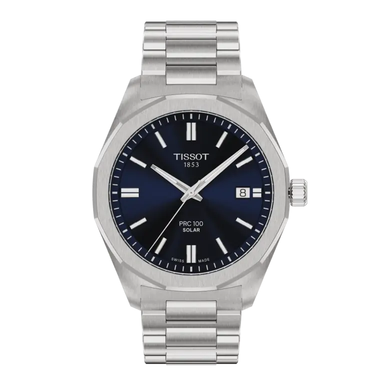 Tissot Montre Tissot PRC 100 Solaire Acier Bleu
