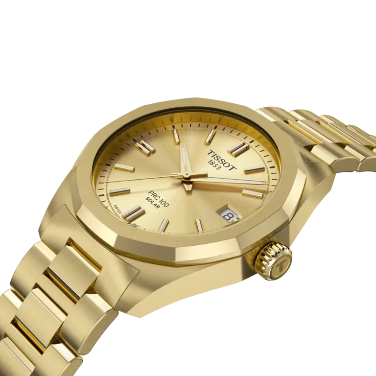 Tissot Montre Tissot PRC 100 Solaire Doré