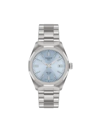 Tissot Montre PRC 100 Solaire Acier Fond Bleu