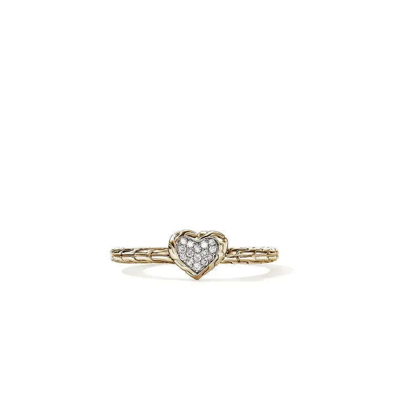 John Hardy Bague 14K Coeur diamant 0.07ct