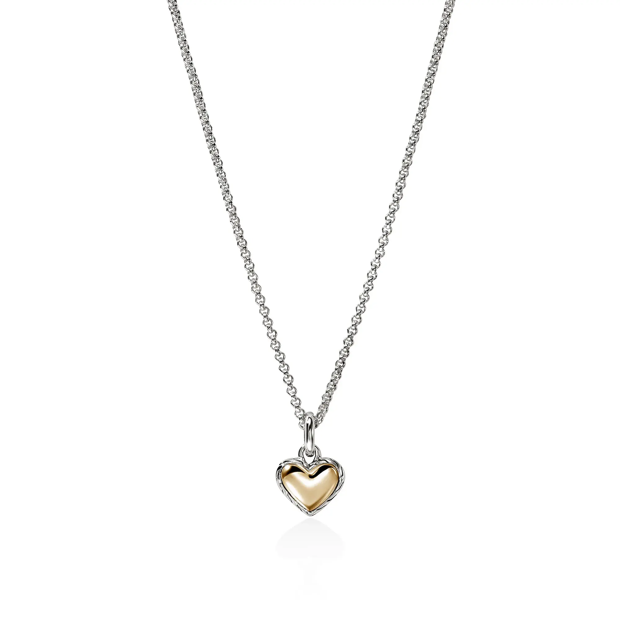 Collier arg +14KJ coeur