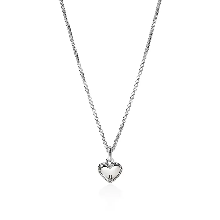 John Hardy Collier Argent Coeur 14K