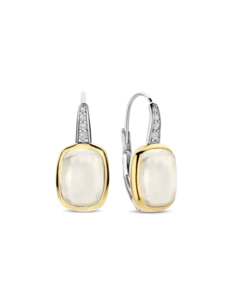 Ti Sento Milano Boucles d'oreilles Argent Nacre CZ
