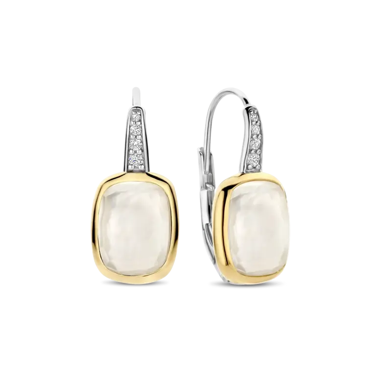 Ti Sento Milano Boucles d'oreilles Argent Nacre CZ