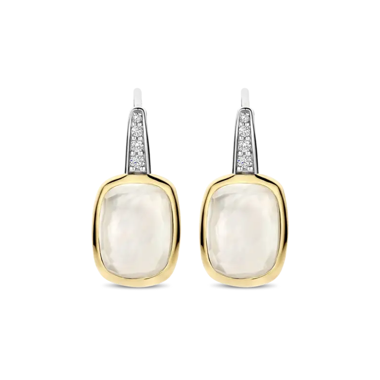 Ti Sento Milano Boucles d'oreilles Argent Nacre CZ