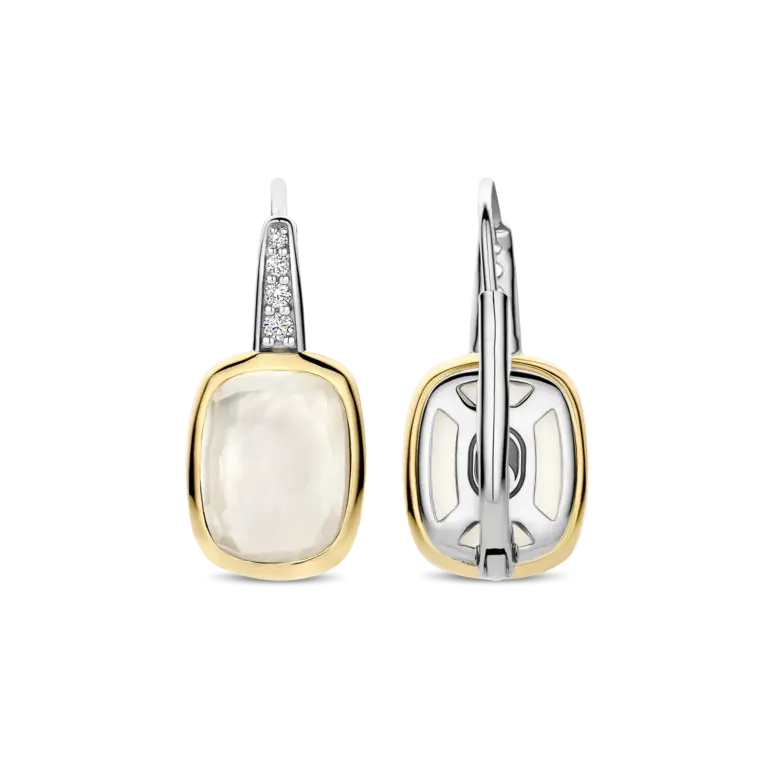 Ti Sento Milano Boucles d'oreilles Argent Nacre CZ