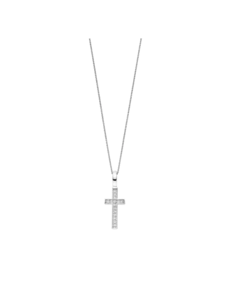 Ti Sento Milano Collier Argent Croix CZ
