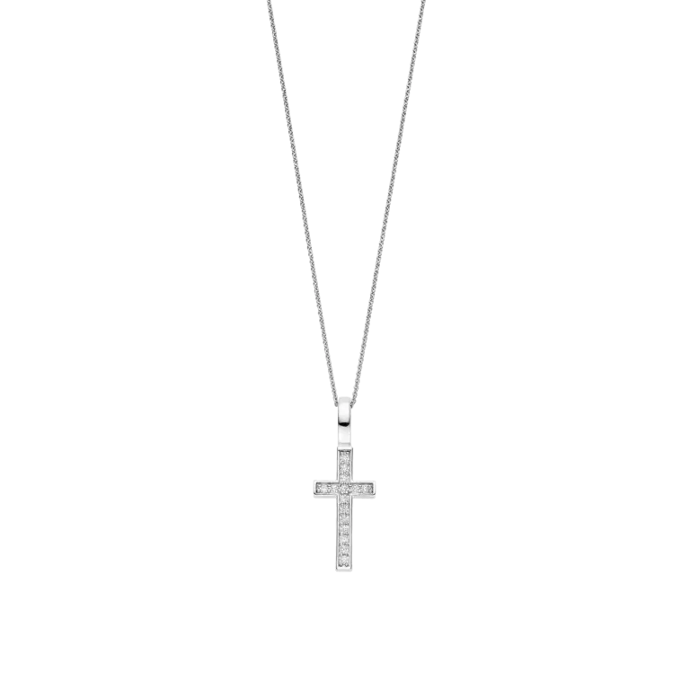 Ti Sento Milano Collier Argent Croix CZ