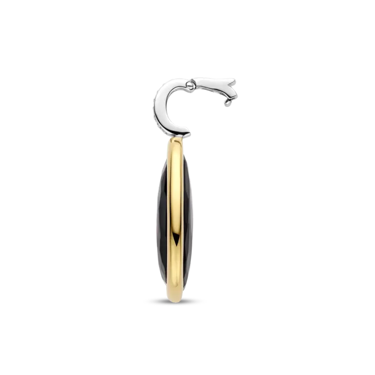 Ti Sento Milano Collier argent 2 tons pierre noir cz