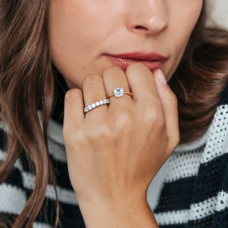 Ti Sento Milano Jonc 7 pierres cz argent