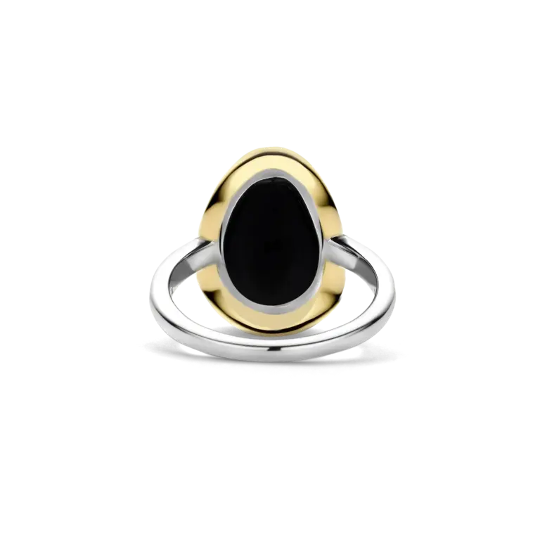 Ti Sento Milano Bague 2 Tons Pierre Noire CZ