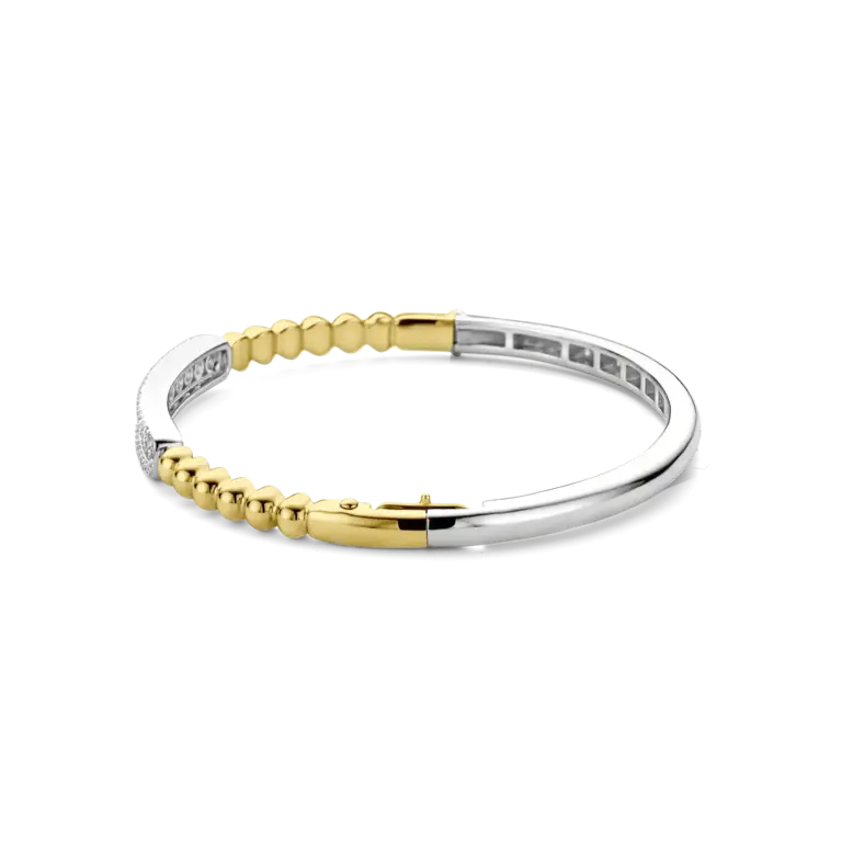 Ti Sento Milano Bracelet Rigide Argent Plaqué Or CZ