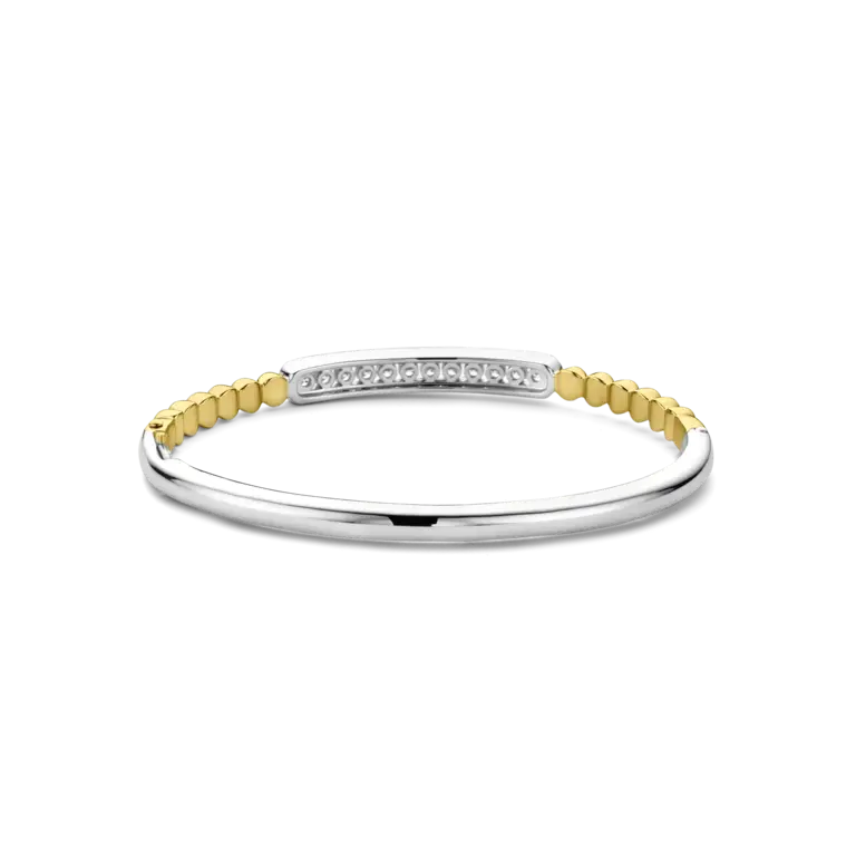 Ti Sento Milano Bracelet Rigide Argent Plaqué Or CZ
