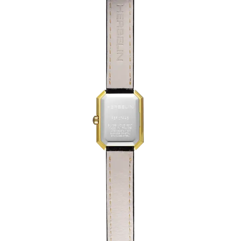 Herbelin Montre Octogone Cuir Noir