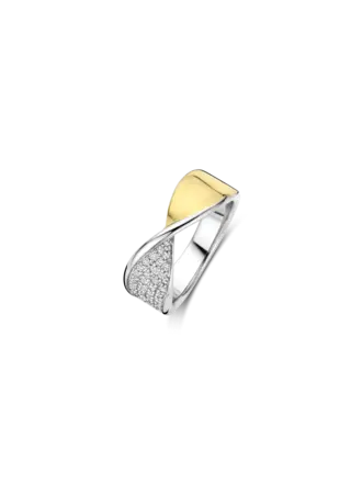 Ti Sento Milano Bague 2 Tons croisée CZ