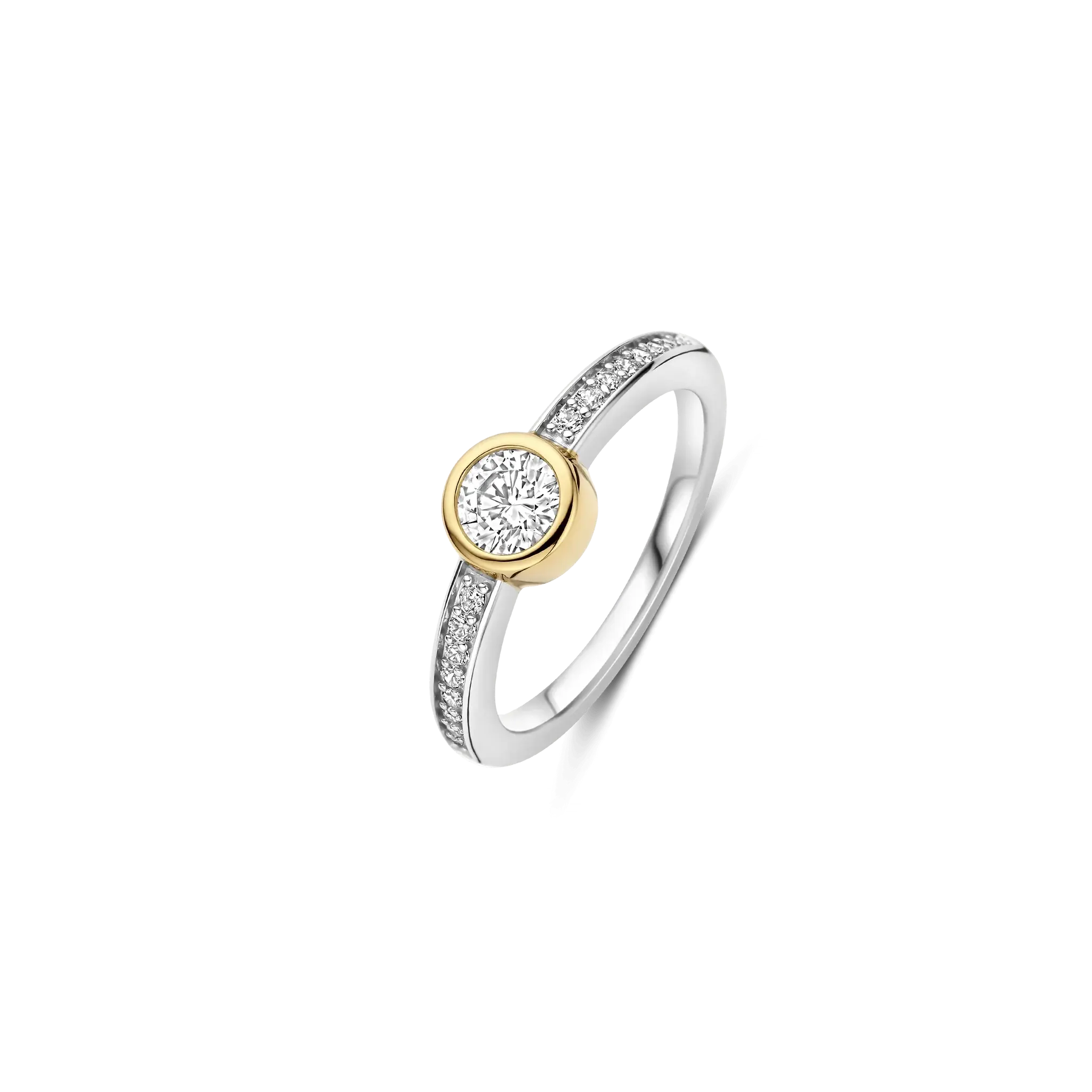 Bague 2T serti clos cz