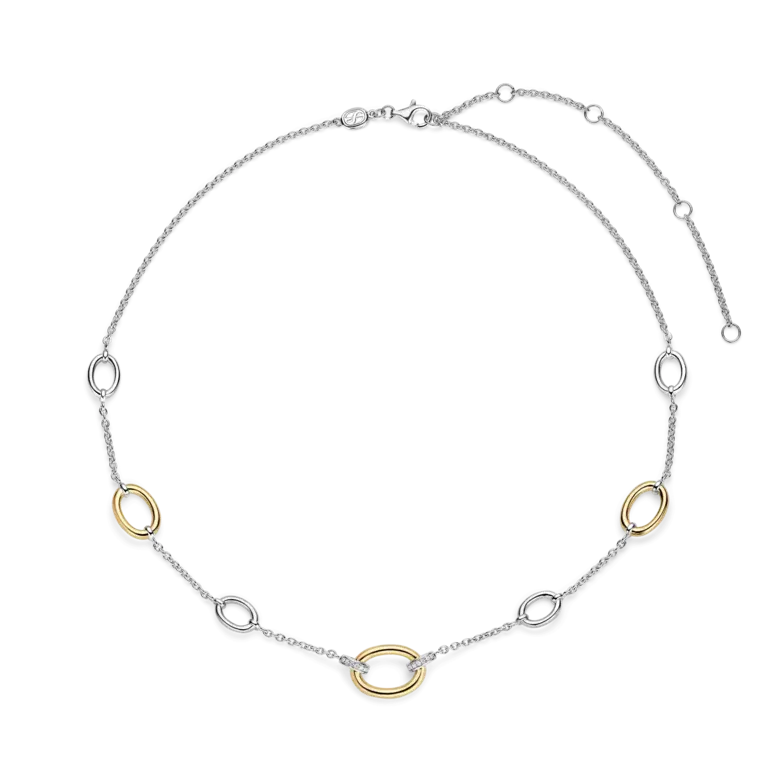 Ti Sento Milano Collier Argent Or CZ
