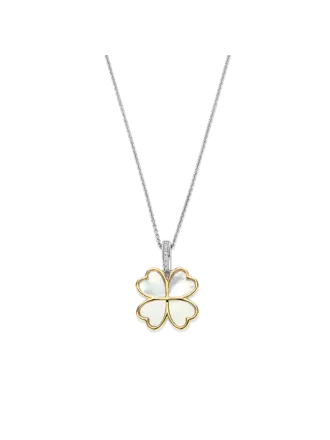 Ti Sento Milano Collier Pendentif Trefle Coeur Or