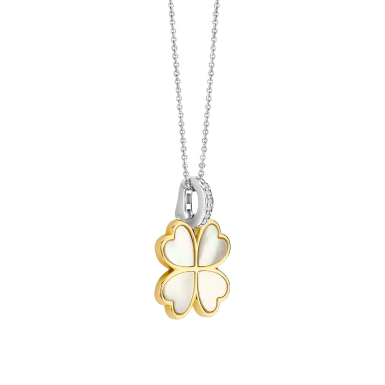 Ti Sento Milano Collier Pendentif Trefle Coeur Or