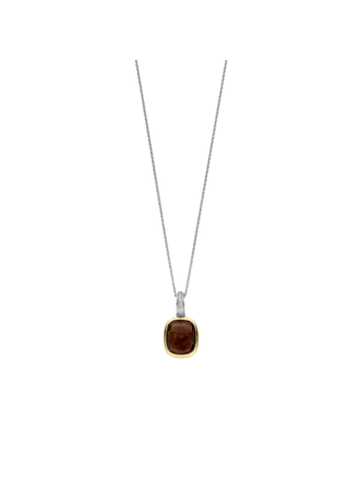 Ti Sento Milano Collier argent plaqué Or CZ