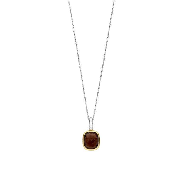 Ti Sento Milano Collier argent plaqué Or CZ