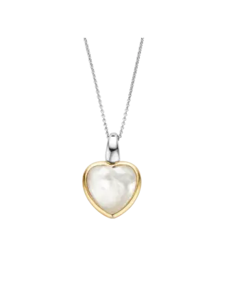 Ti Sento Milano Collier Pendentif Coeur Nacre Perle