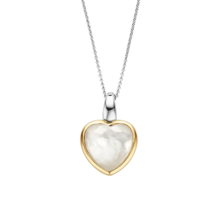 Ti Sento Milano Collier Pendentif Coeur Nacre Perle