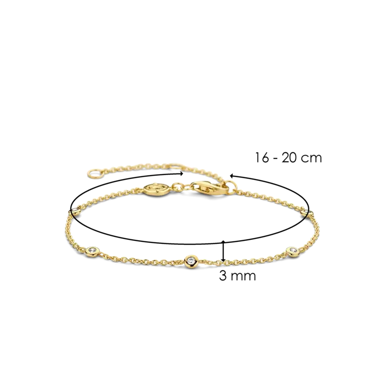 Ti Sento Milano Bracelet Argent plaqué Or CZ
