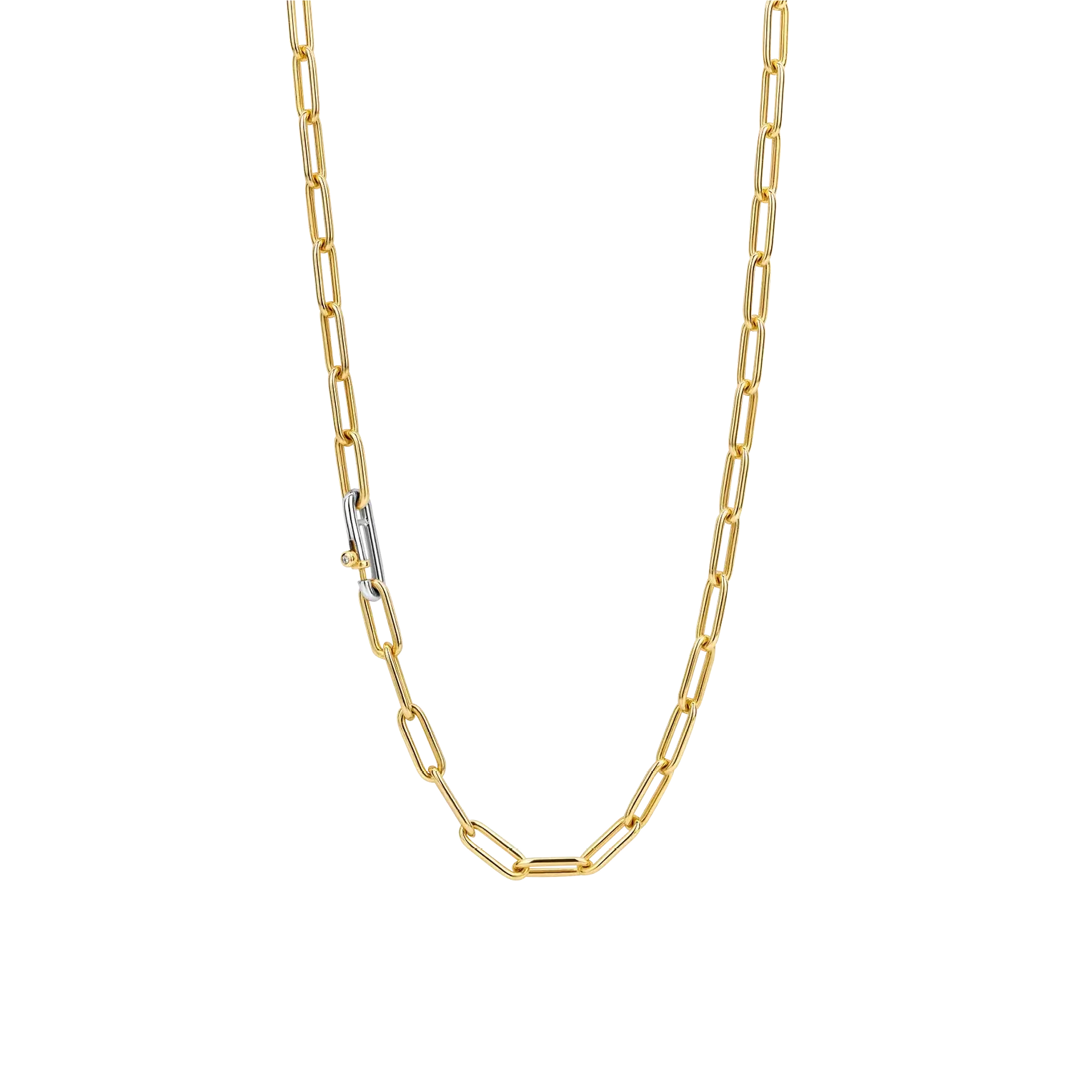 COLLIER ARGENT PL OR 48CM