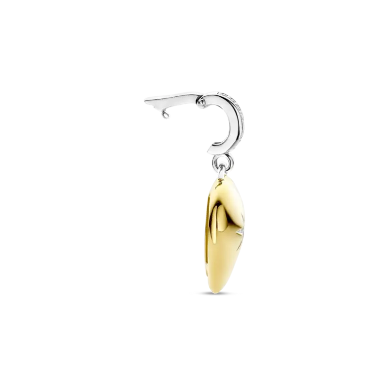 Ti Sento Milano Collier Coeur Argent Plaqué Or CZ