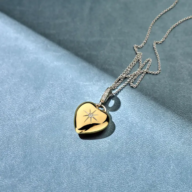 Ti Sento Milano Collier Coeur Argent Plaqué Or CZ