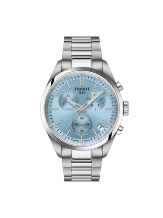 Tissot Montre PR100 Acier fond Bleu Chrono 40mm