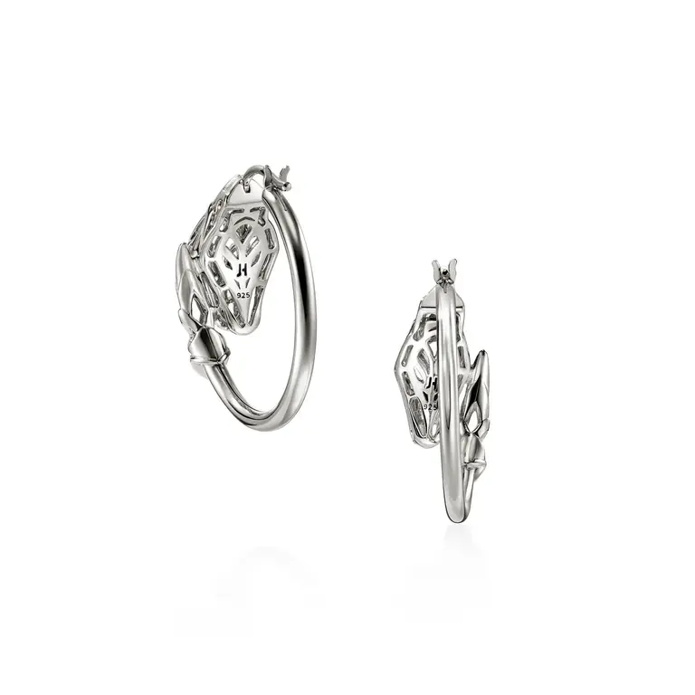 John Hardy Boucles d'oreilles Naga Saphir bleu