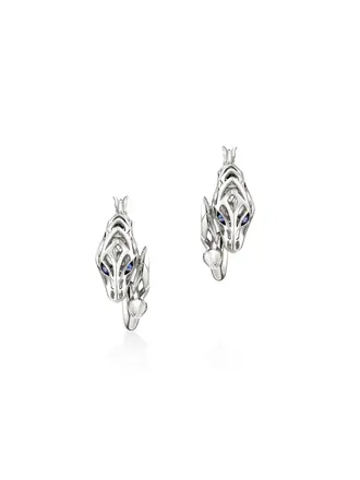 John Hardy Boucles d'oreilles Naga Saphir bleu