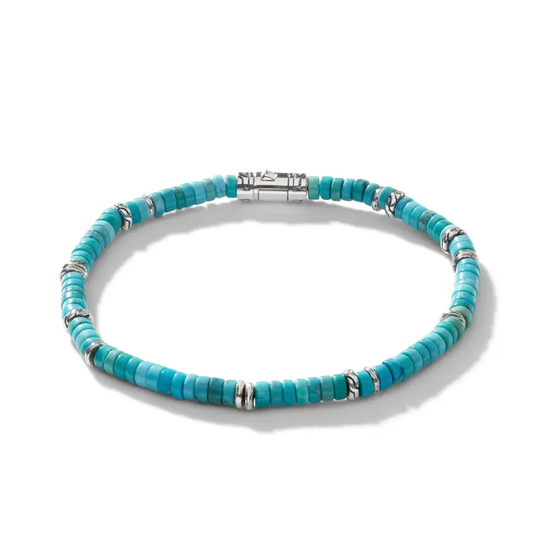 John Hardy Bracelet Heishi argent Turquoise