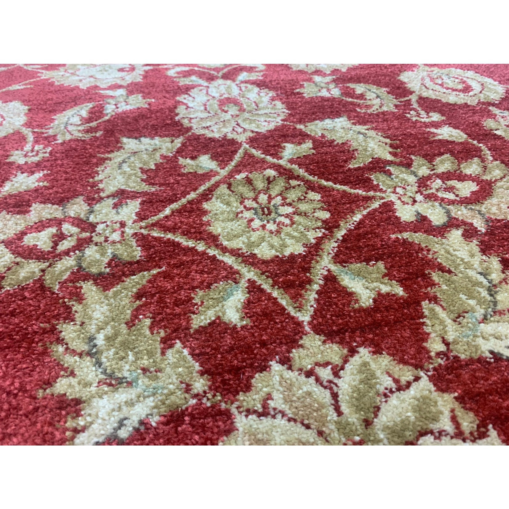 Vintage Red Round Rug