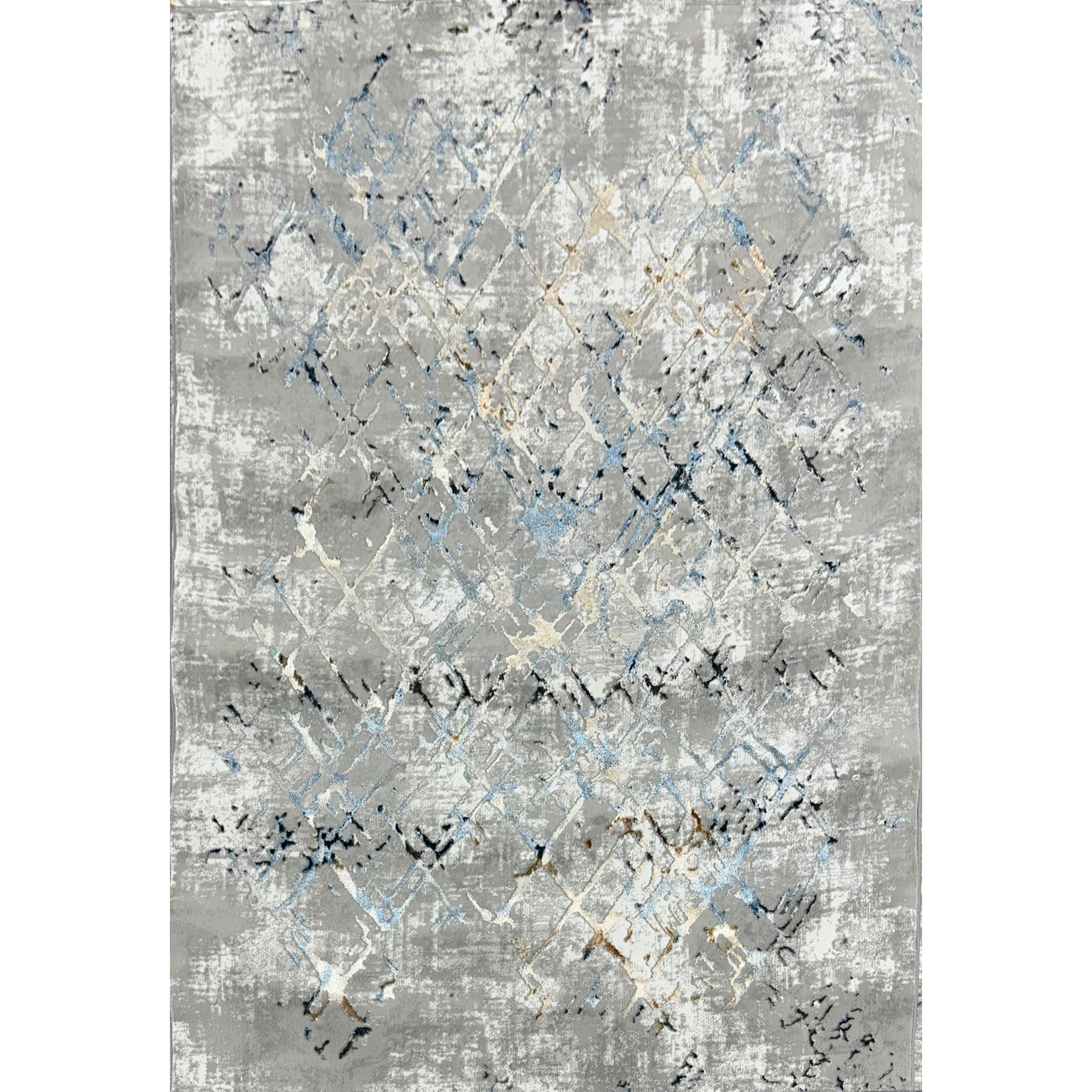 Antlanta Antlanta Collection Modern Area Rug - Blue Beige Grey 04606A