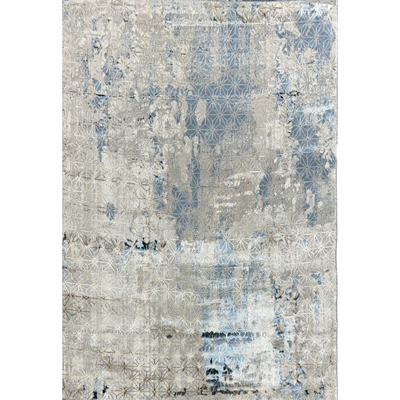 Antlanta Antlanta Collection Geometric Area Rug - Blue Beige Grey 04593A