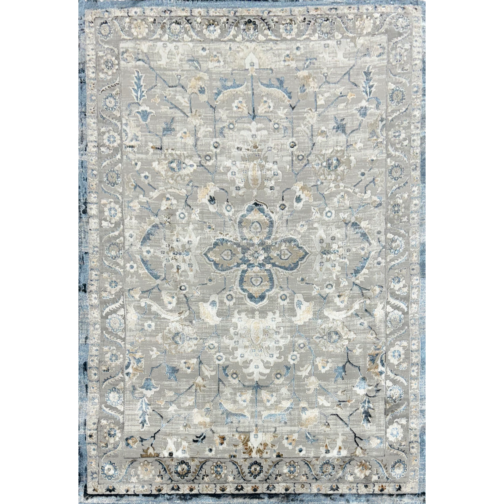 Antlanta Tapis de la collection Antlanta Tapis Classique Moderne - Beige Gris et Bleu 04116A