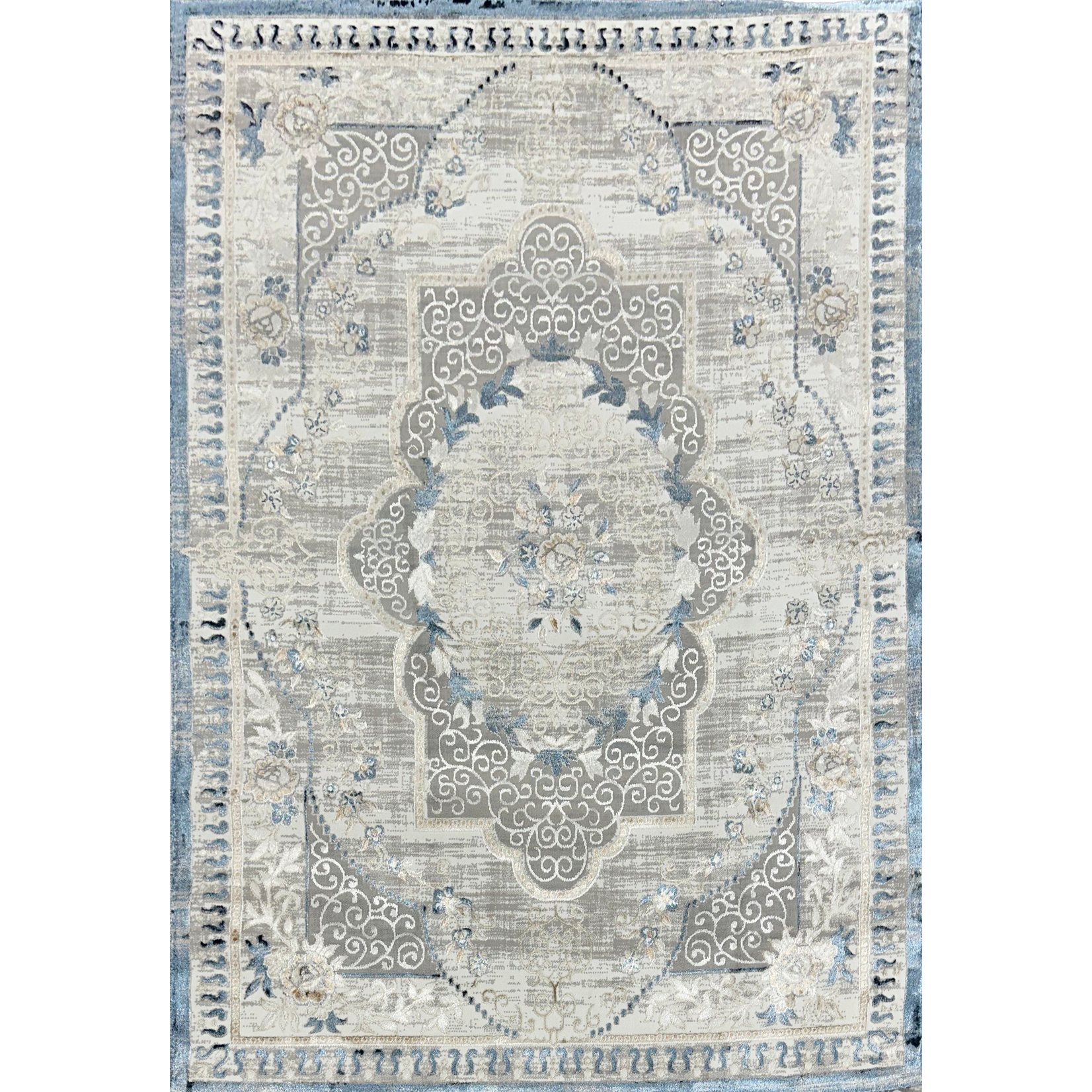 Antlanta Tapis de la collection Antlanta Tapis Oriental Classique - Bleu, Beige et Gris 04114A