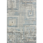 Antlanta Antlanta Collection Geometric Pattern Tile Area Rug - Beige, Grey & Blue 04110A