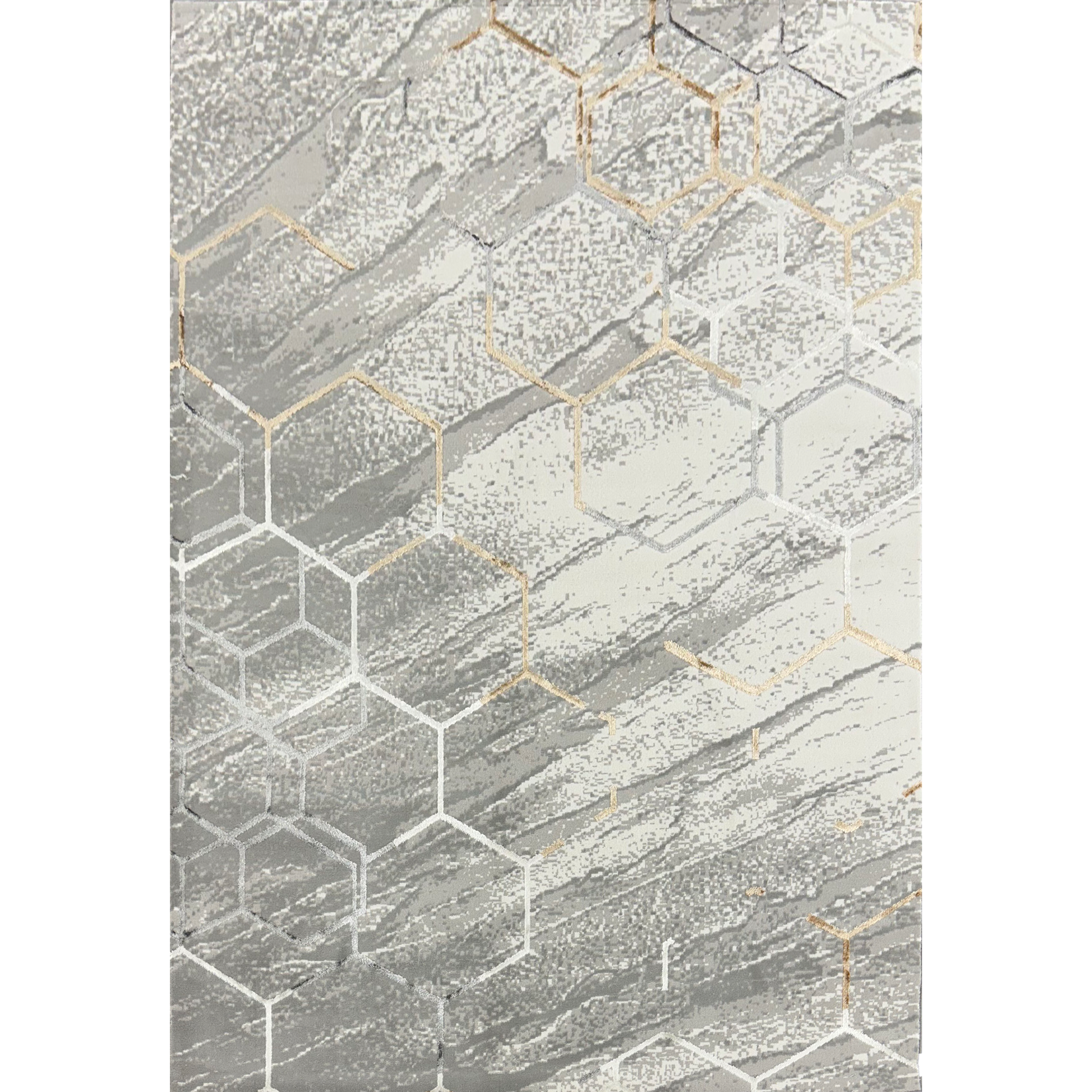 Antlanta Tapis de la collection Antlanta Tapis Géométrique - Beige, Gris et Crème 04740A