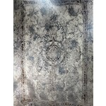Isfehan Lux Tapis de la collection Taj - Moderne Classique, Bleu, Gris et Crème