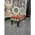 ZEN ZEN-15 Wooden Bench Upholstered Wool & Jute L-W-H: 120-40-45 cm